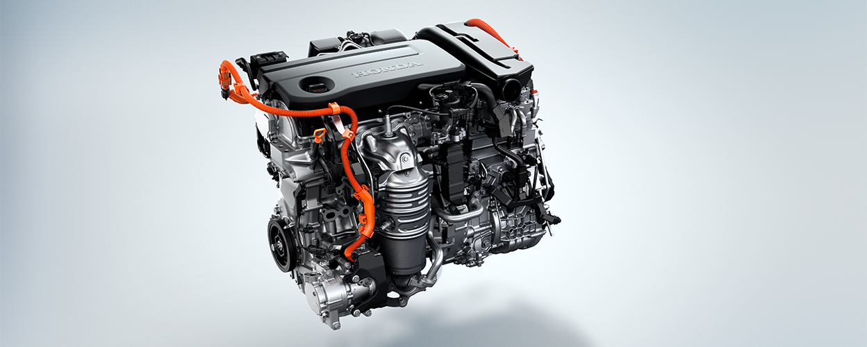 Engine floating on white space.