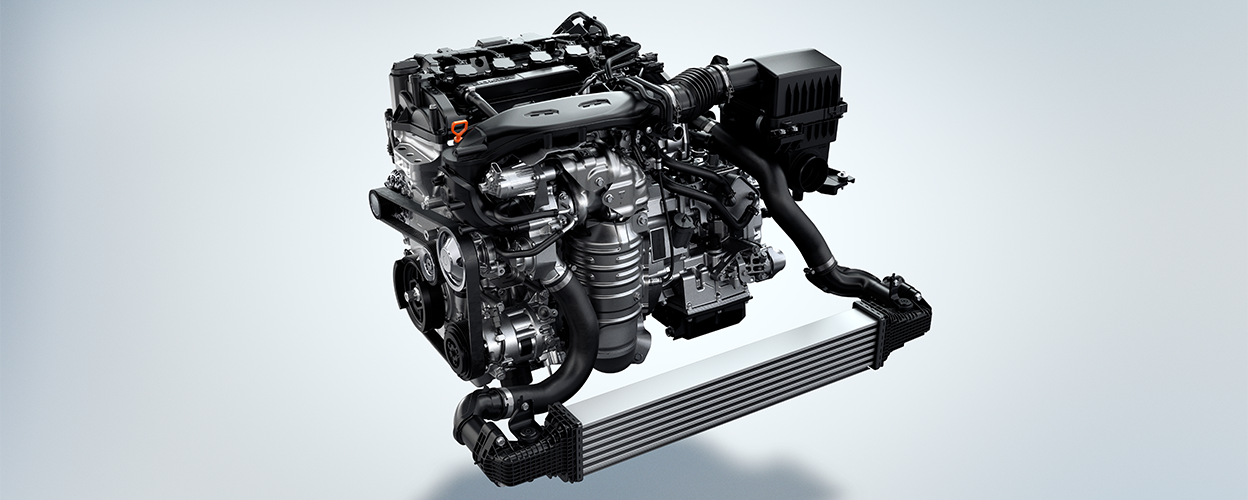 Moteur sur un fond blanc.