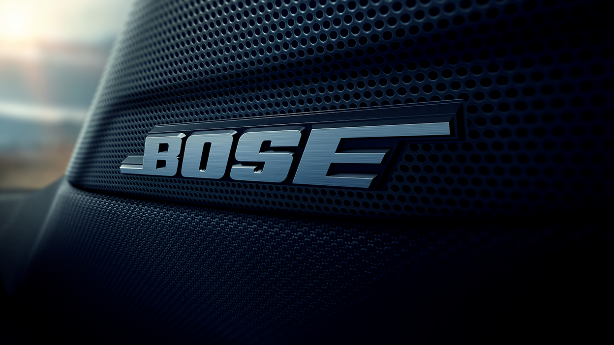 Extreme close up of BOSE® speaker.